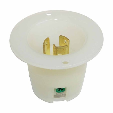 Superior Electric Locking Plug, L5-15P, 15 A, 125V AC, 2 Pole, White YGF174